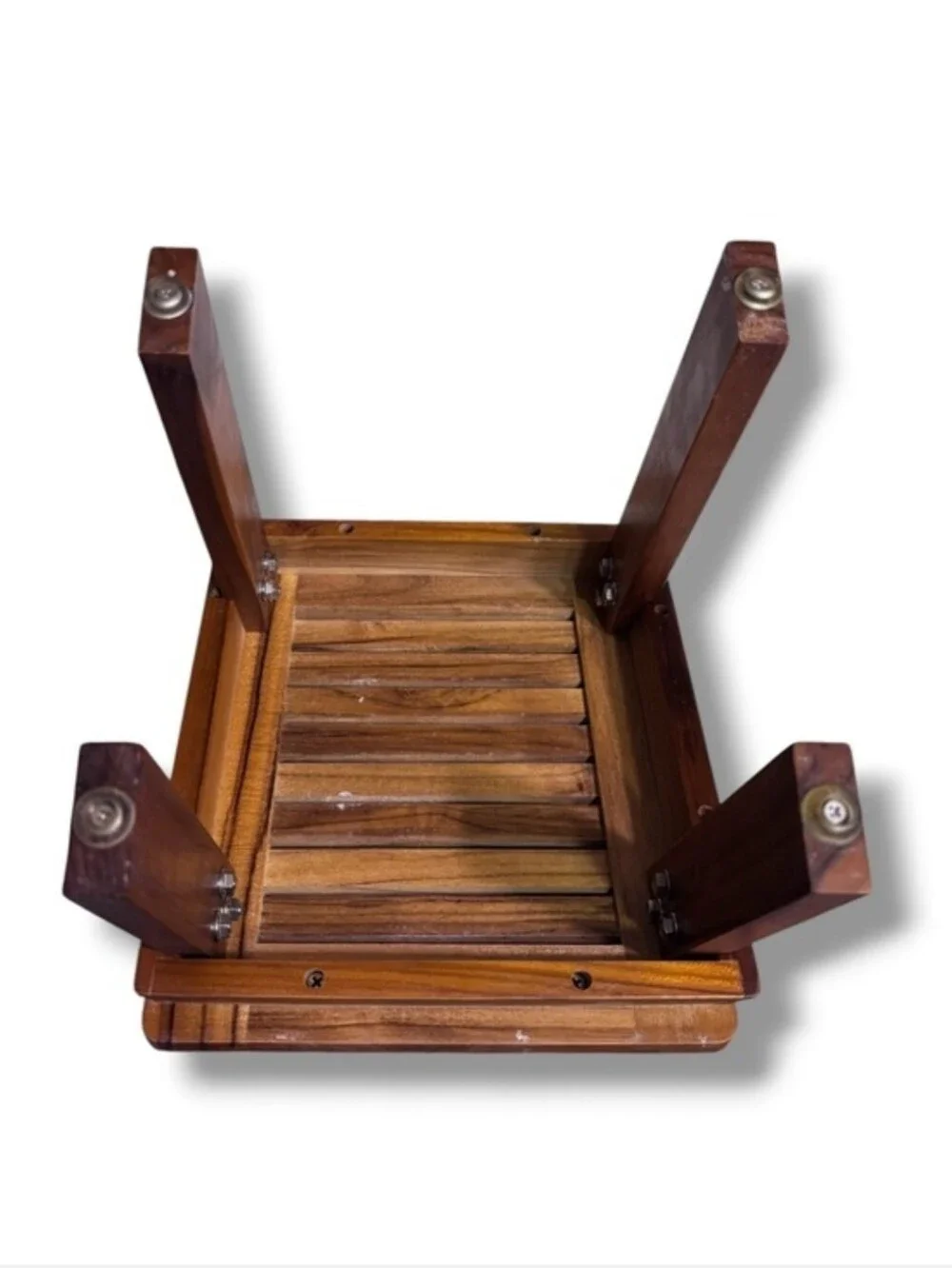 TEAKWOOD 12” Tall Compact Teak Shaving Foot Rest